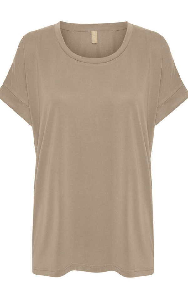 Kajsa Soft Knit Modal T-Shirt | Timber Wolf
