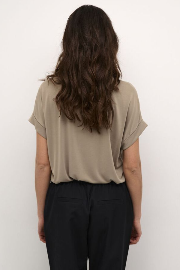 Kajsa Soft Knit Modal T-Shirt | Timber Wolf