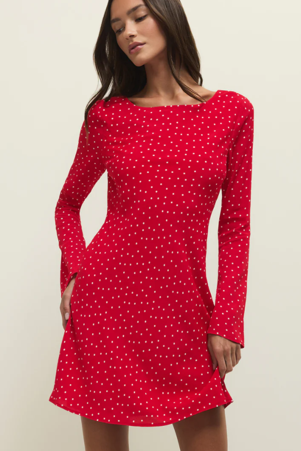 Campbell Dot Crepe Mini Dress