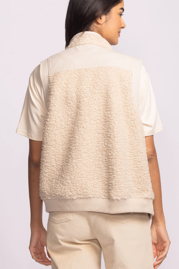 Vincino Leather/Sherpa Vest