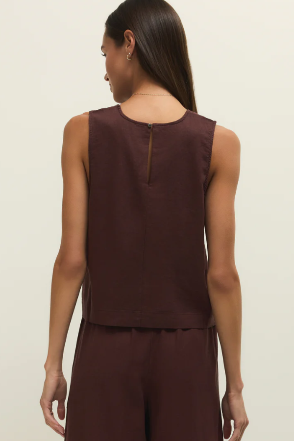 Sloane Linen Cropped Tank
