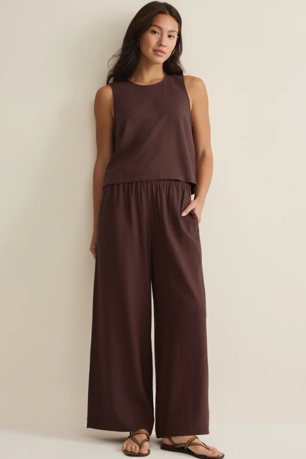 Sloane Linen Cropped Tank