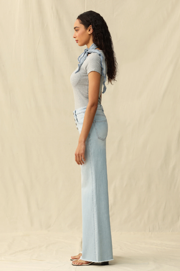 Light Wash MID Rise Wide Leg Denim