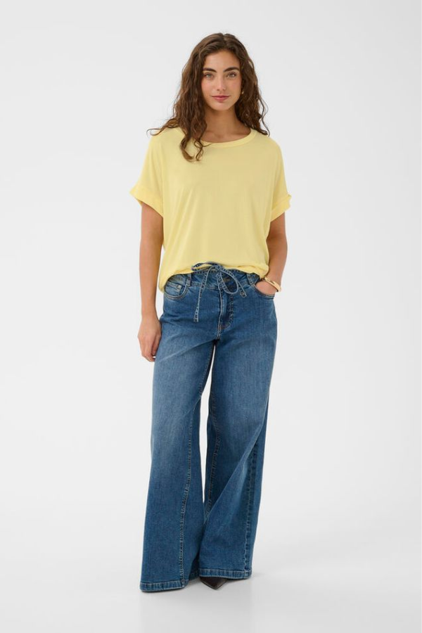 Kajsa Soft Knit Modal T-Shirt | Lemon Meringue