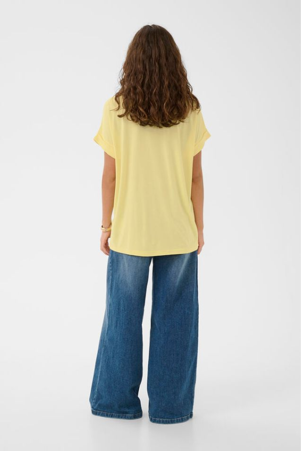 Kajsa Soft Knit Modal T-Shirt | Lemon Meringue