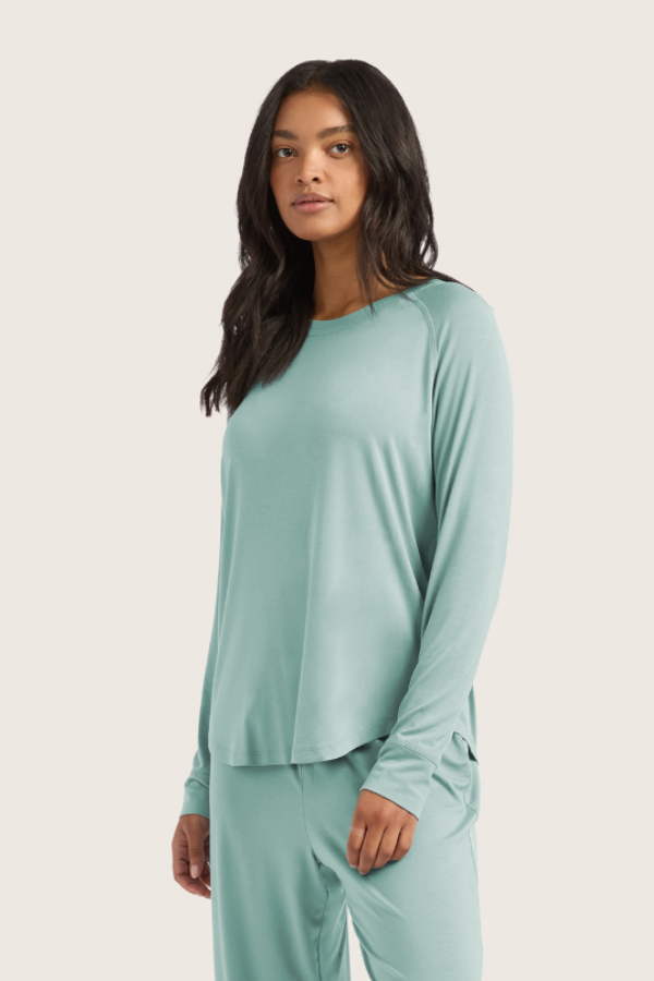 Goodnight Raglan Sleep Top | Seafoam