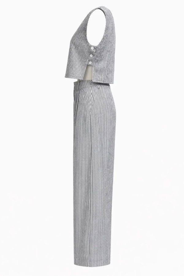 Lana Crepe Bengal Stripe Trouser