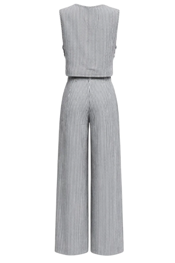 Lana Crepe Bengal Stripe Trouser