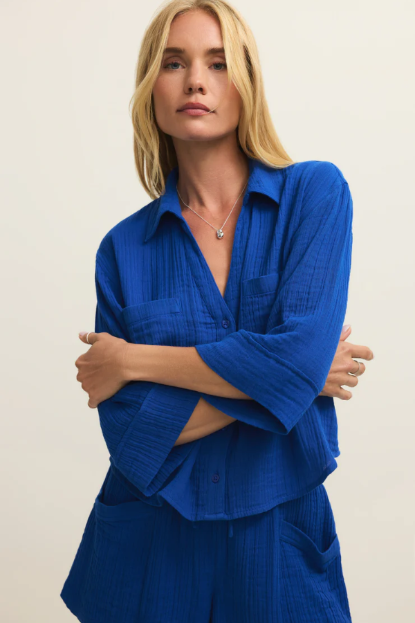 Helena Airy Button Up