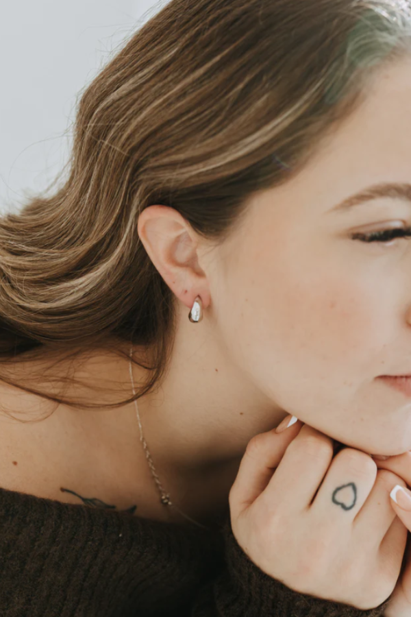 The Hammered Huggies | Sterling Silver
