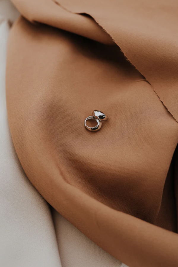 The Hammered Huggies | Sterling Silver