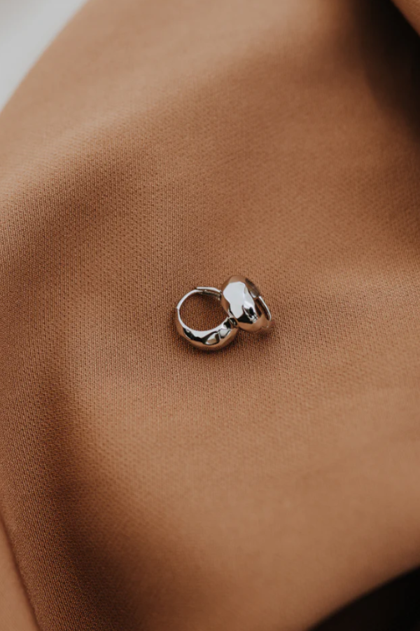 The Hammered Huggies | Sterling Silver