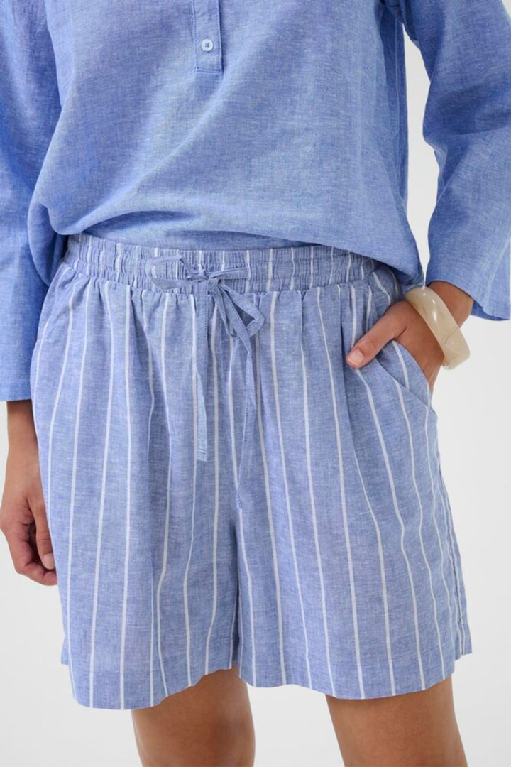 Arletty Linen Stripe Shorts