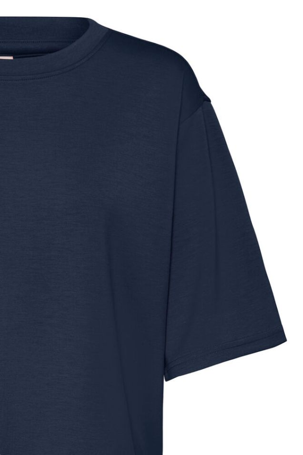 Aurora Soft Knit Scuba Tee | Navy
