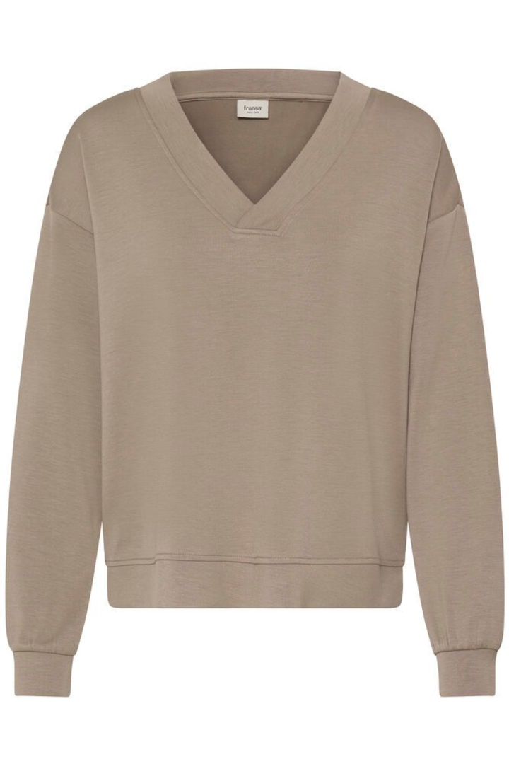 Aurora Soft Knit Scuba V-Neck | Mountain Trail