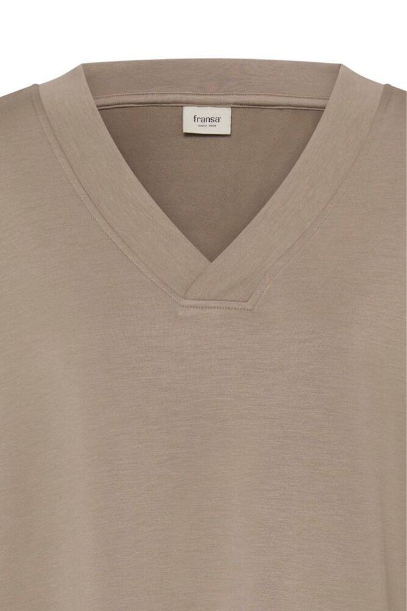 Aurora Soft Knit Scuba V-Neck | Mountain Trail