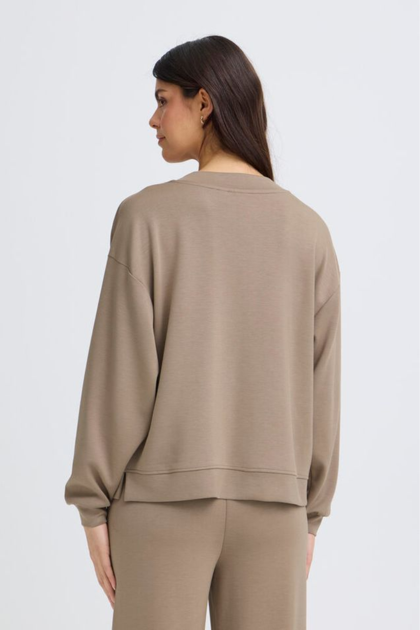 Aurora Soft Knit Scuba V-Neck | Mountain Trail