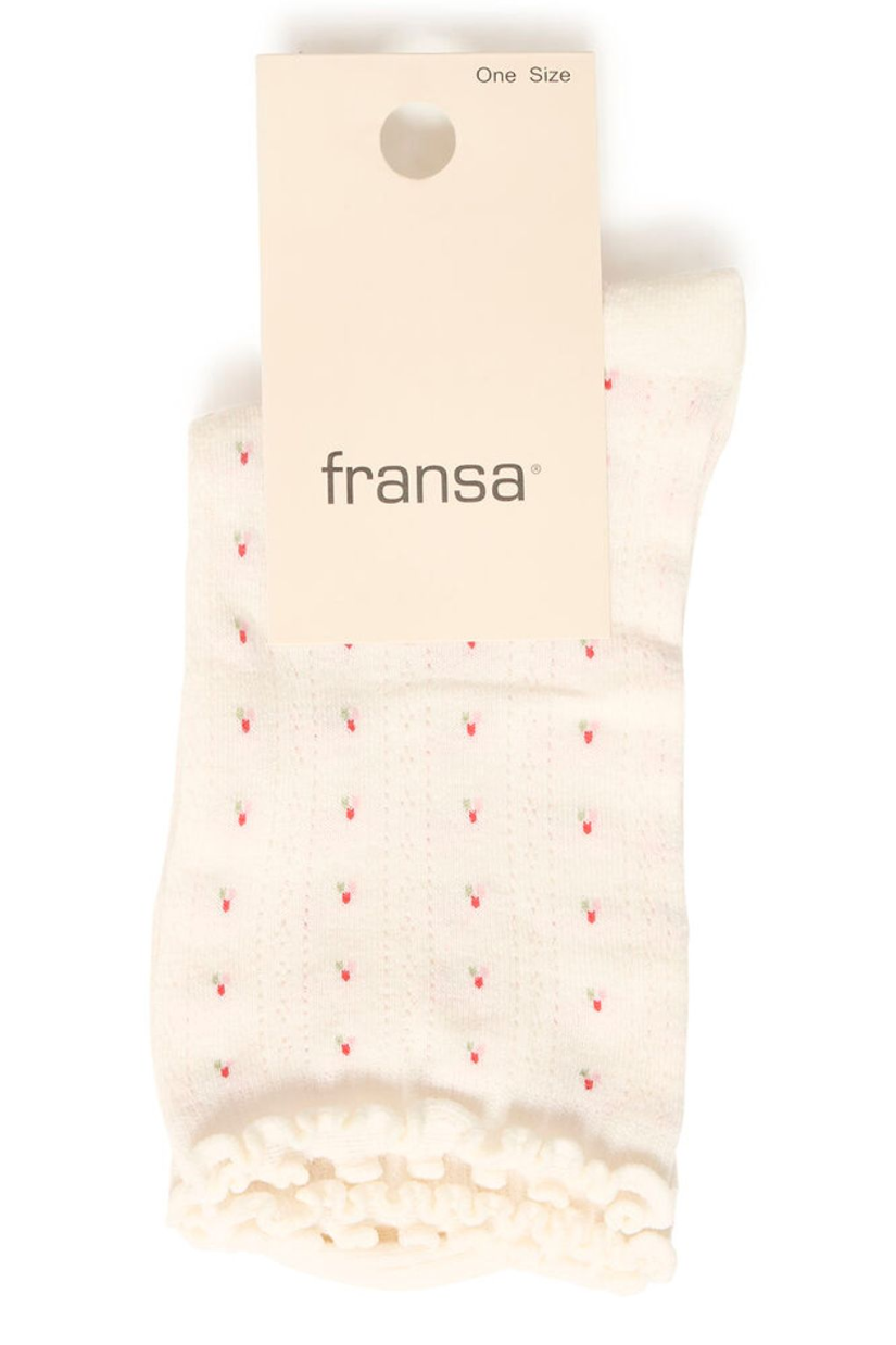 OTILIA Socks | 2 PK Red Flowers