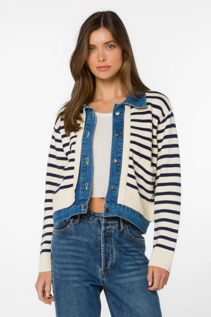 Francis Ivory Blue Jacket
