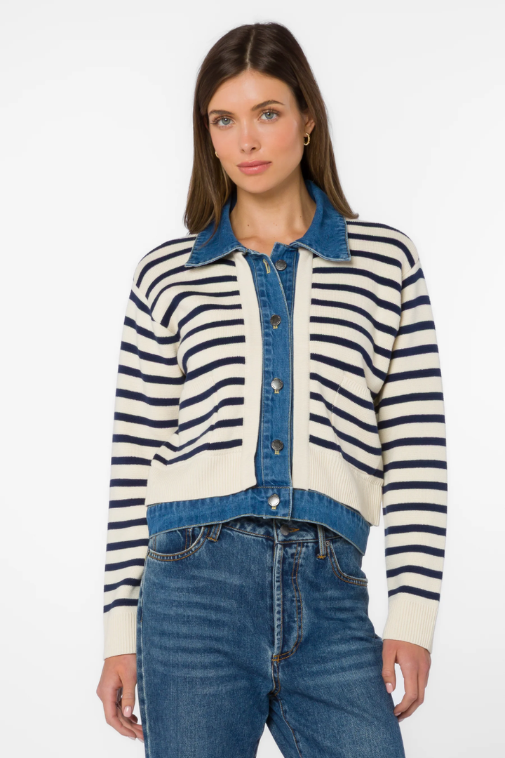 Francis Ivory Blue Jacket