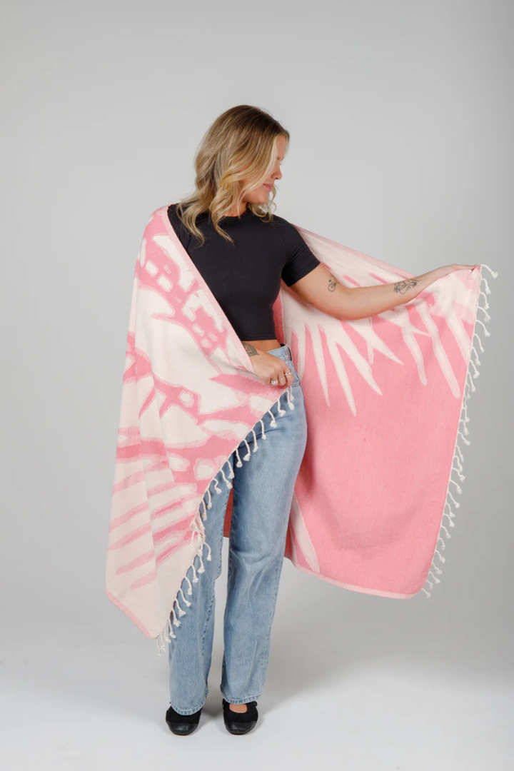 THE SOMERS | Palm Turkish Towel Pink