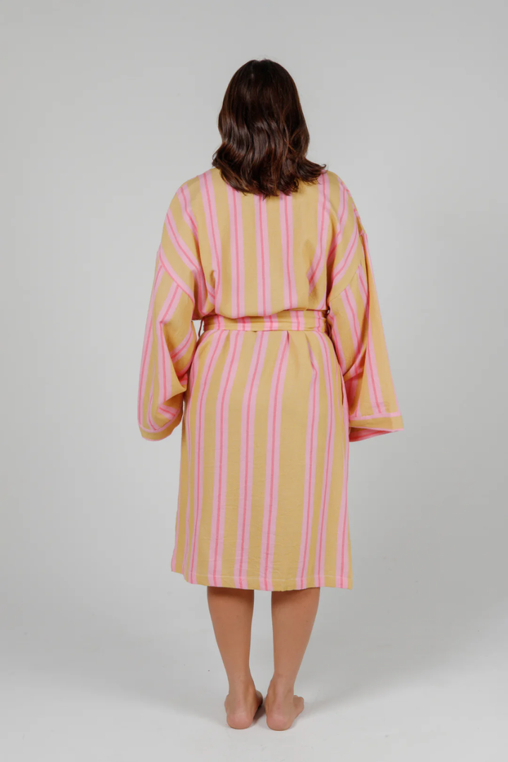 THE MISTRAL | Unisex Striped Belted Robe