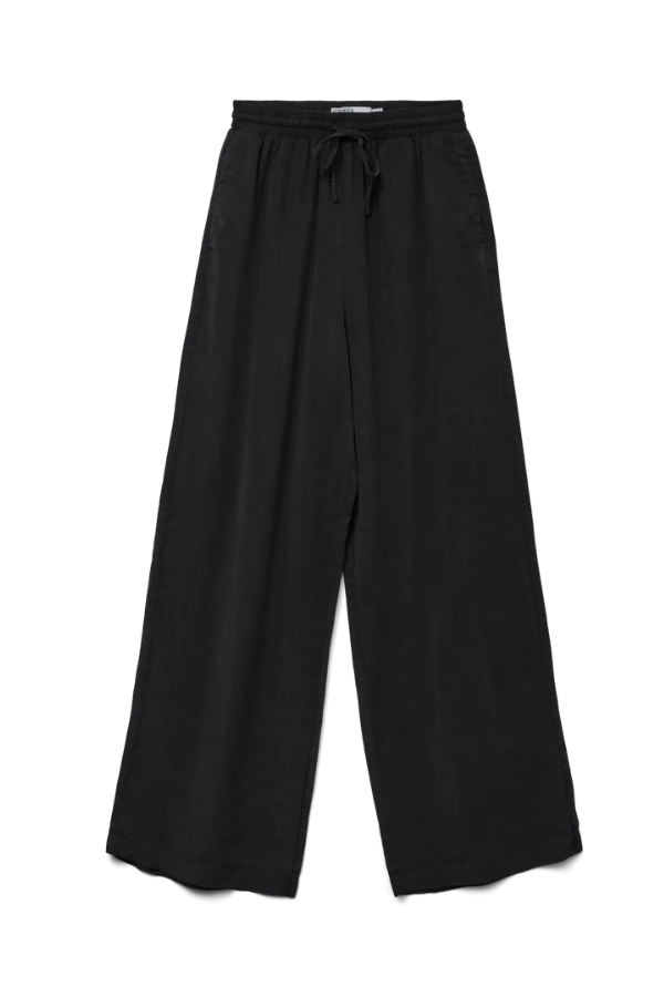 Bree High Waisted Tencel Pants | Black