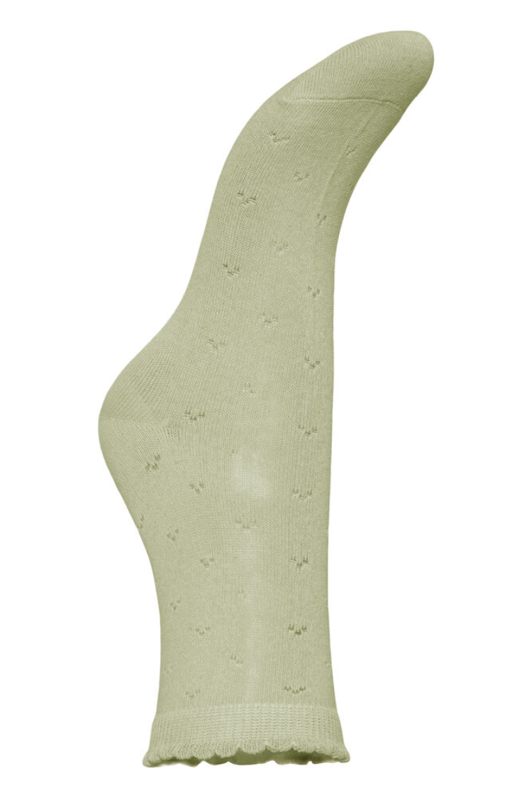 Rosella Socks 2PK | Sage + Cream