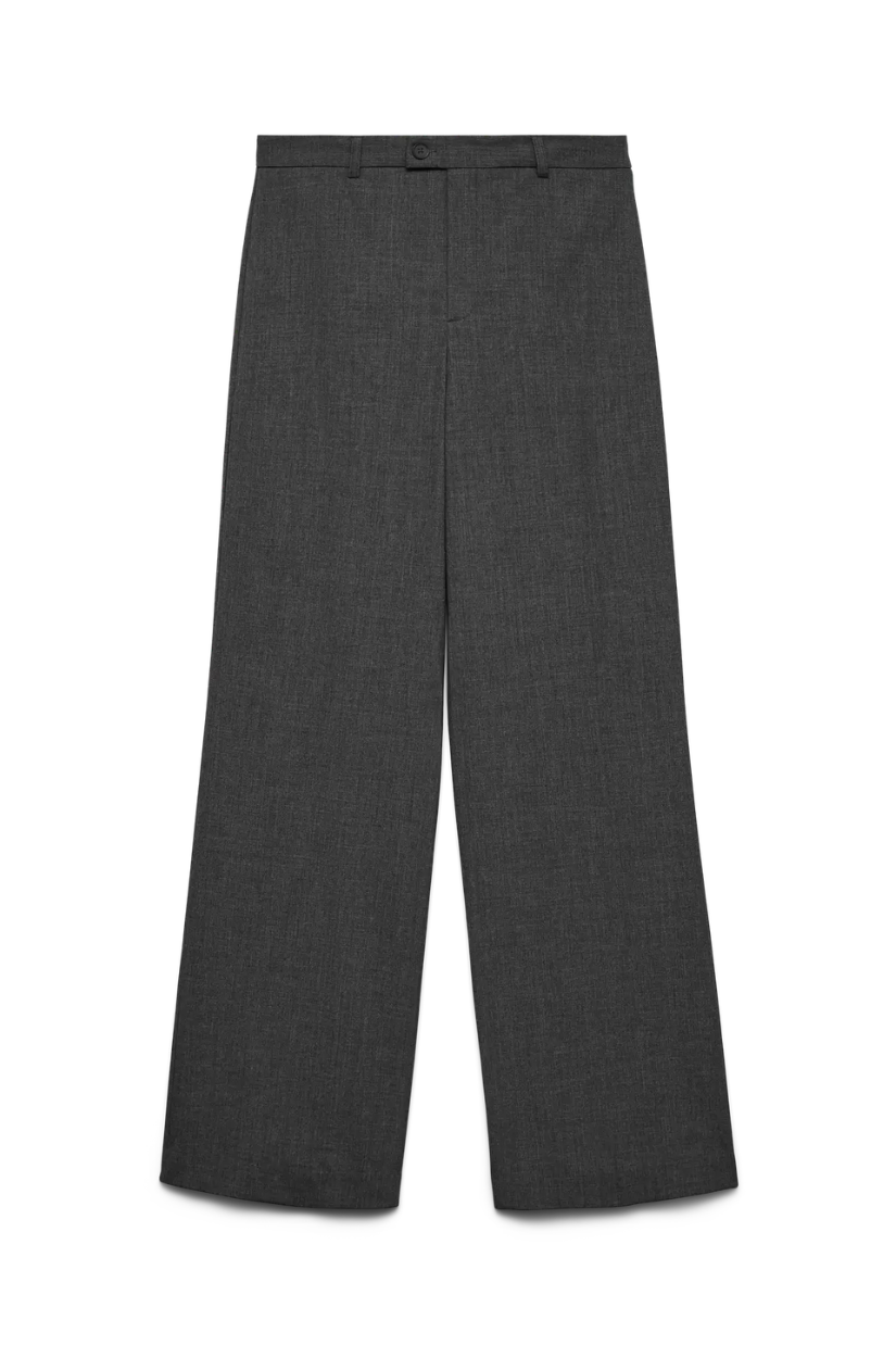 Texas Straight Leg Trouser | Dark Grey Melange