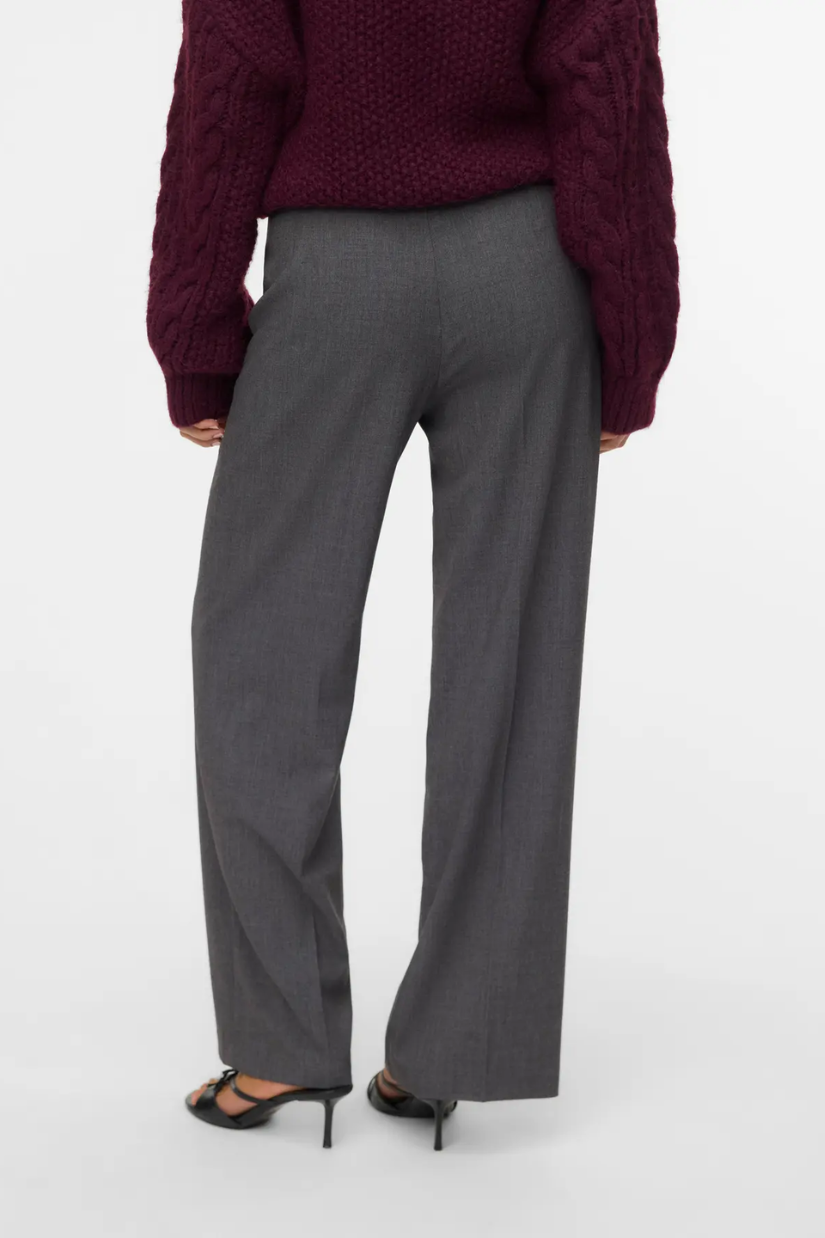 Texas Straight Leg Trouser | Dark Grey Melange