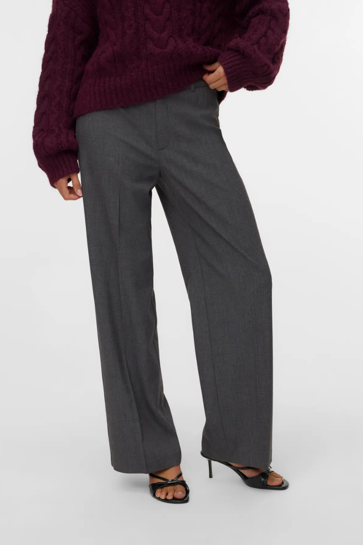 Texas Straight Leg Trouser | Dark Grey Melange