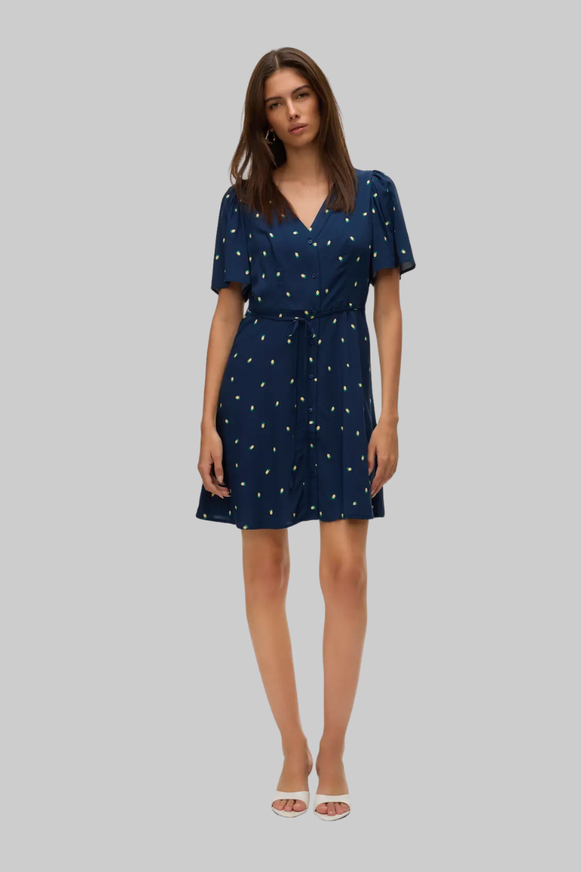 Alba Mini Dress | Navy Lemons