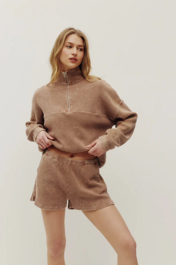 Tyla Waffle Shorts | Sand