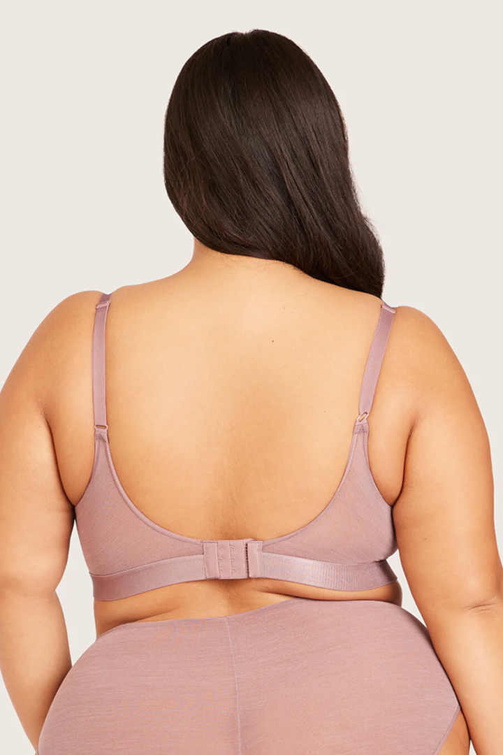 Free Mesh Full Bust Wireless Bra | Mauve