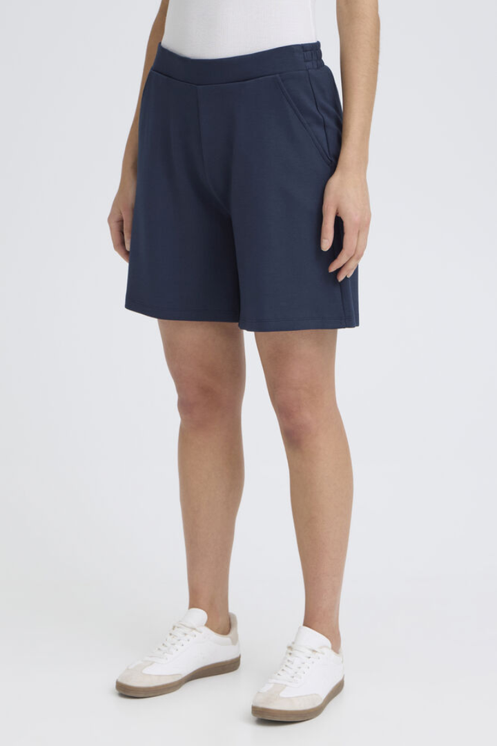 Aurora Soft Knit Scuba Shorts | Navy