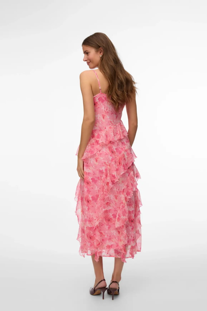 Smilla Long Frill Floral Dress