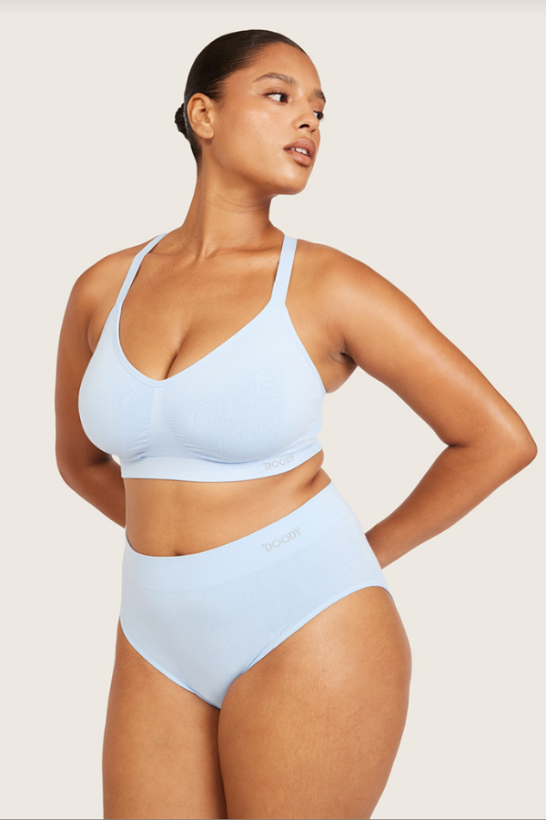 Wireless Full Bust T-Shirt Bra | Sky Blue
