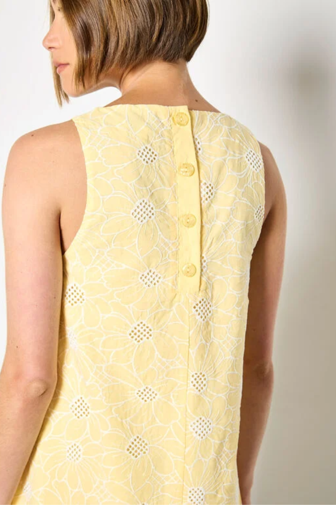 Floral Embroidered Shift Mini Dress