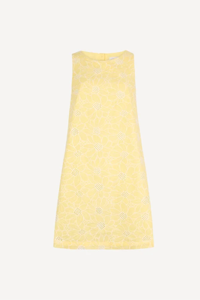 Floral Embroidered Shift Mini Dress