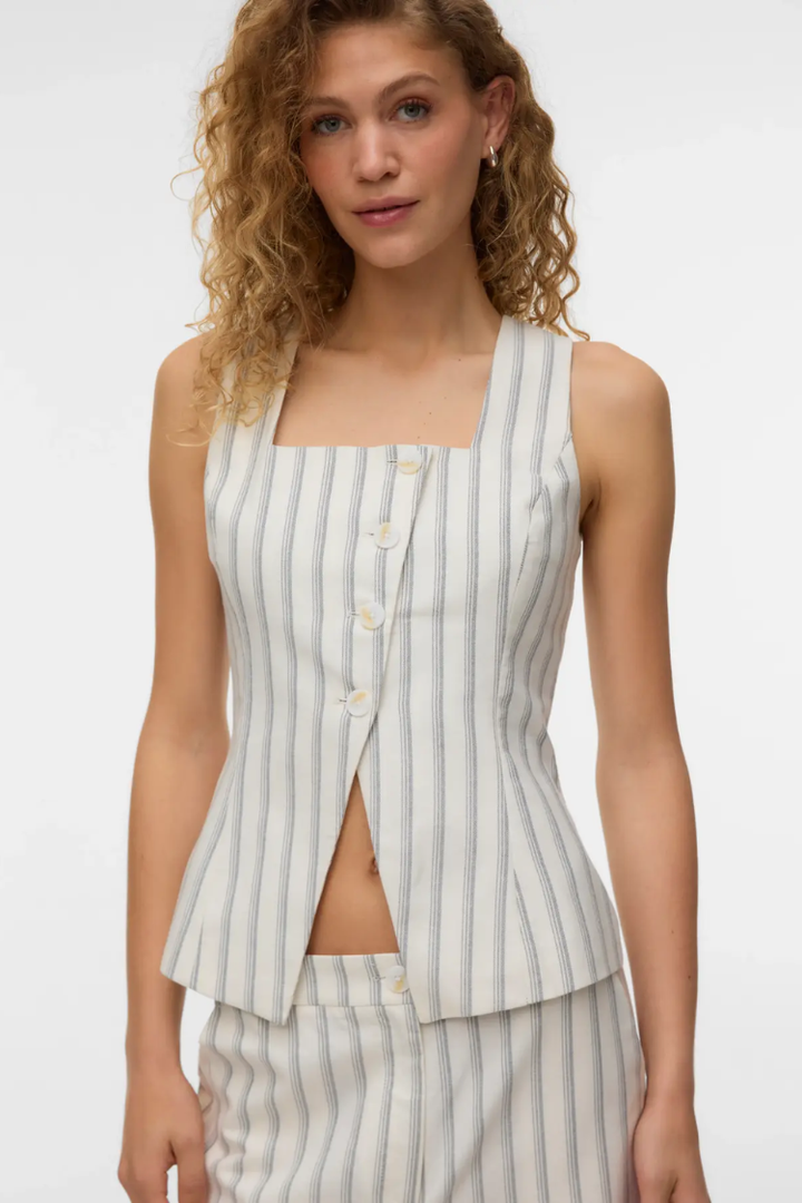 Miona Striped Waistcoat