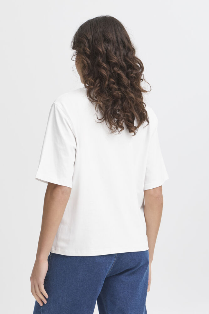 ZA Boxy Shoulder Tee | White