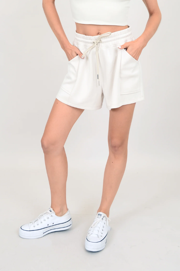 Scuba Soft Knit Senza Shorts | Stone