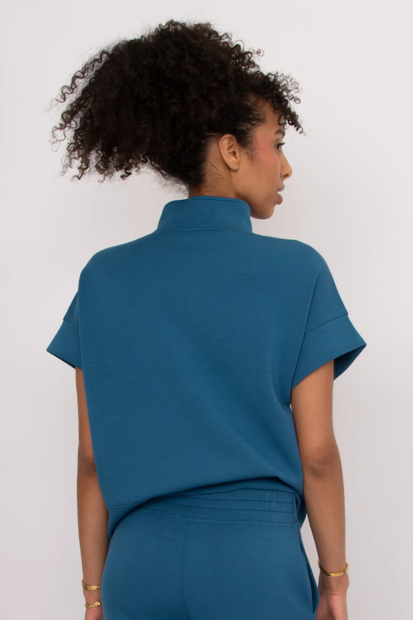 Scuba Soft Knit Half Zip | Boarder Blue