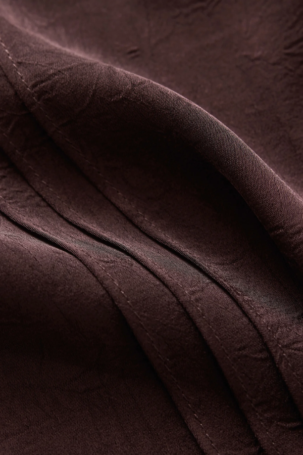 Viva Satin Midi Skirt | Chocolate Cherry