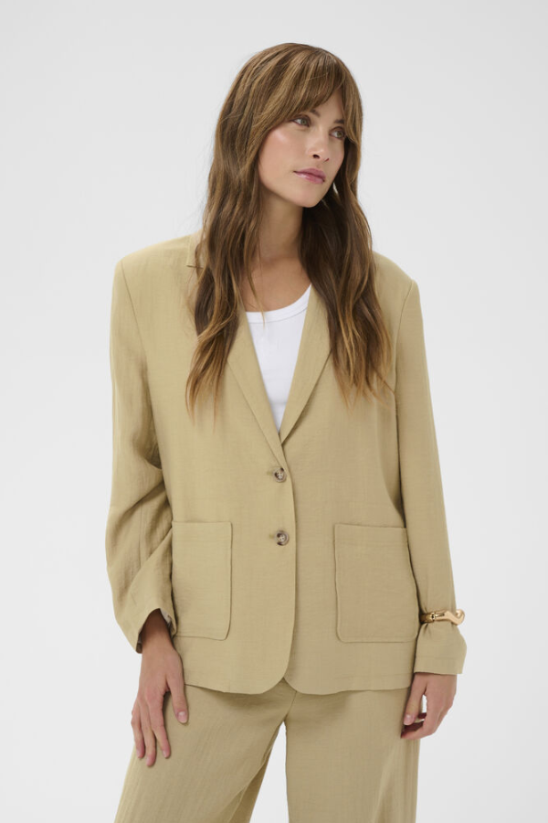 Heida Woven Linen Blazer