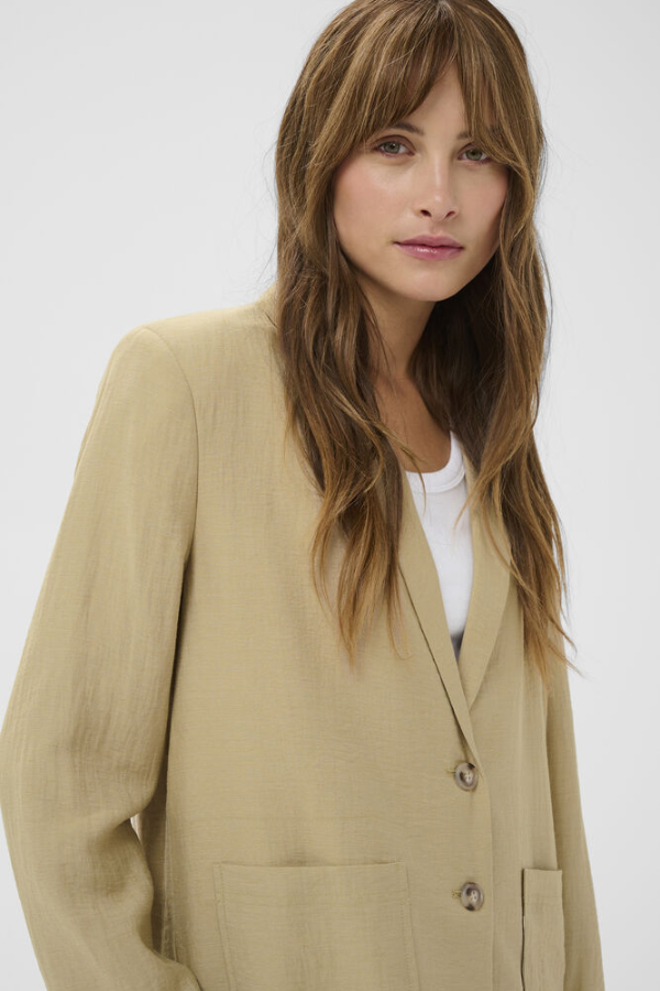 Heida Woven Linen Blazer