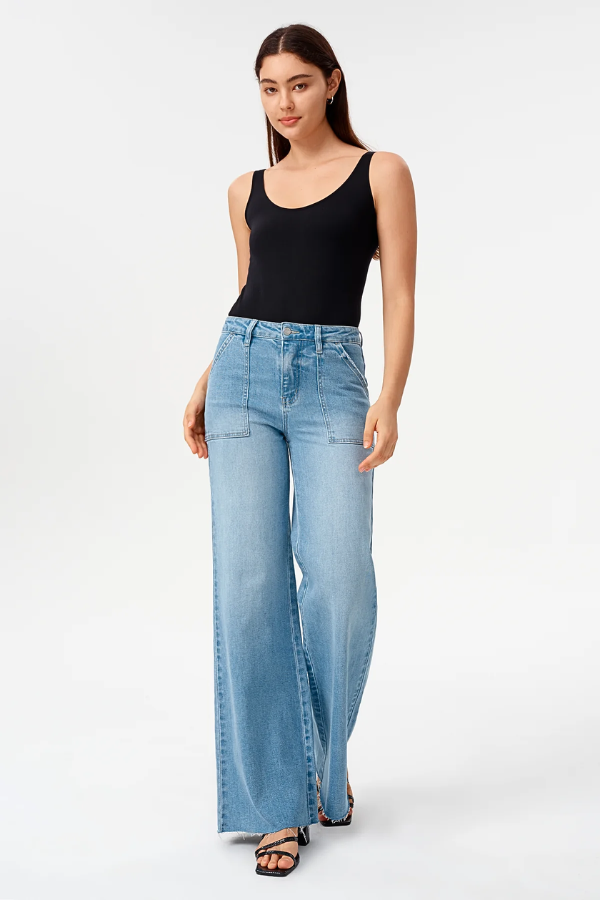 High Rise Wide Leg | Light Blue