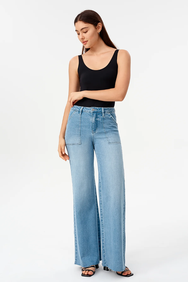 High Rise Wide Leg | Light Blue