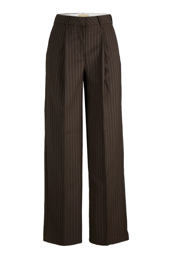 Ellis Wide Leg Trouser | Pinstripe