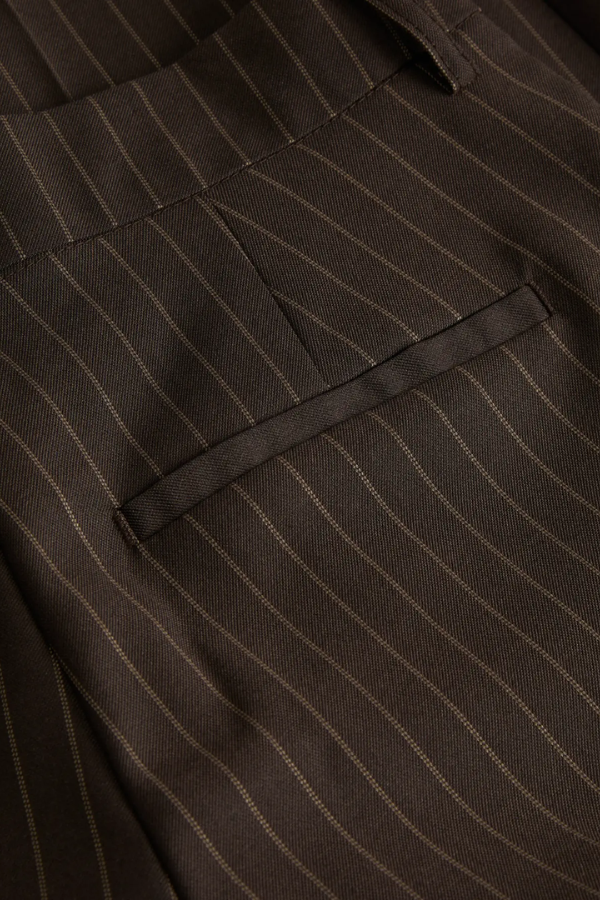 Ellis Wide Leg Trouser | Pinstripe